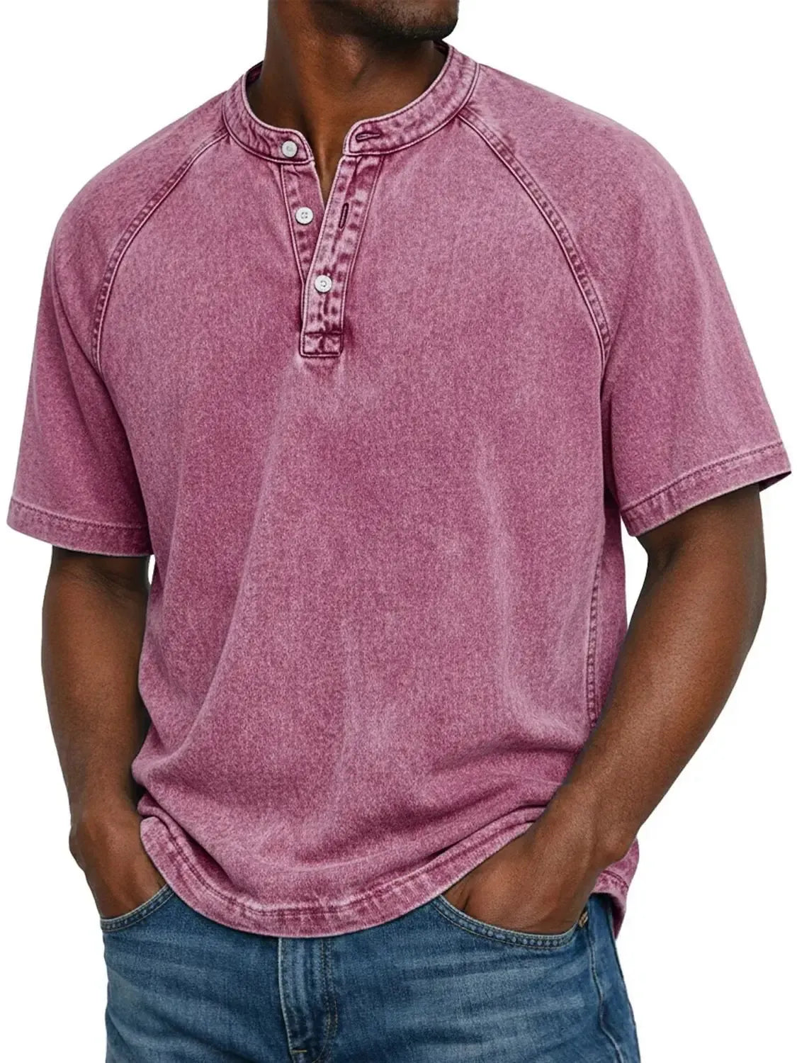antonio-Camisa vintage de hombre con botones