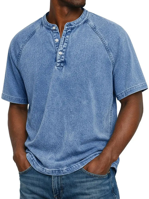 antonio-Camisa vintage de hombre con botones