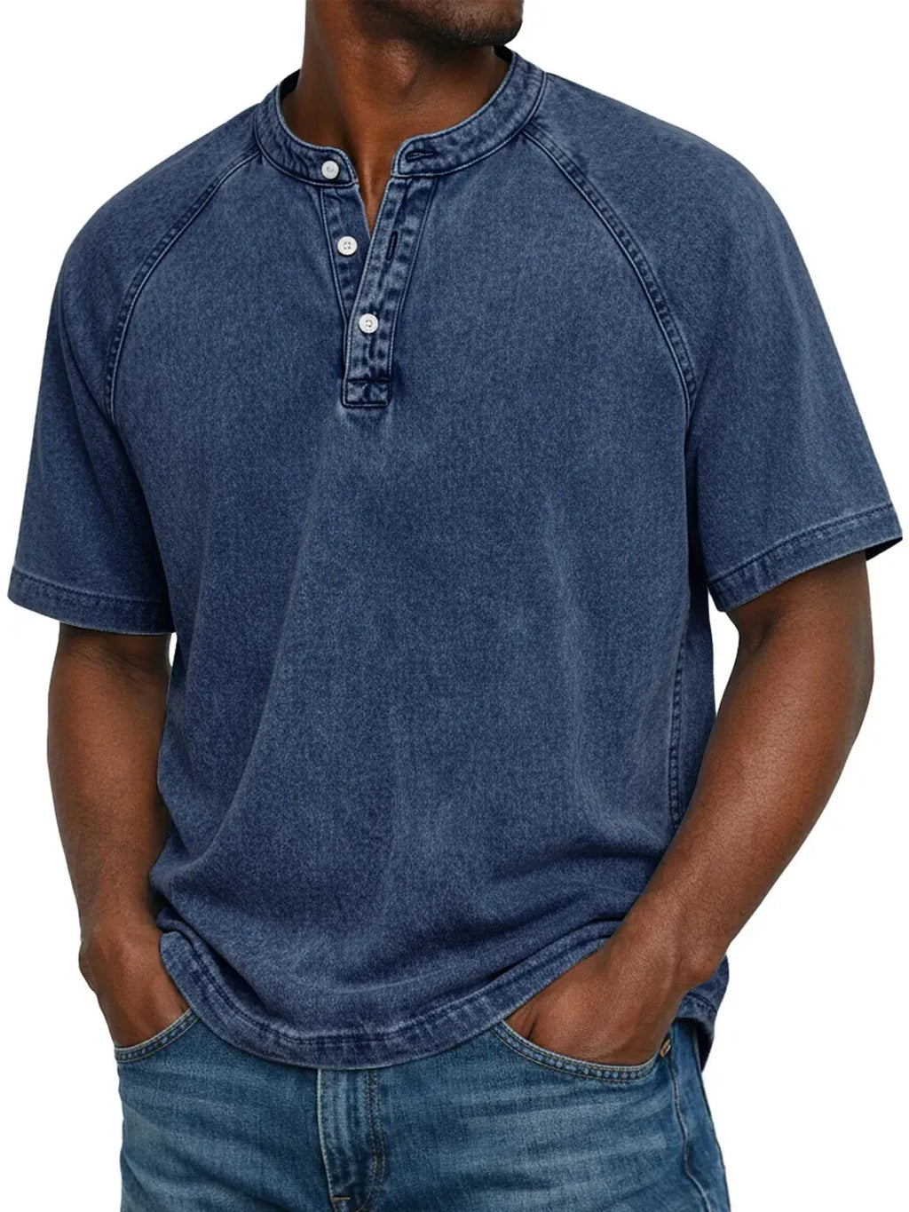 antonio-Camisa vintage de hombre con botones
